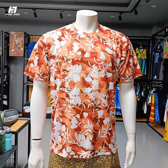 Aibort昇華、プレミアム品質、男性用カスタムロゴプリント、カスタムTシャツプリント、シンプルなオーバーサイズTシャツ
