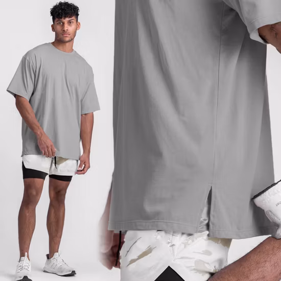 ベーシックスタイルのカジュアルコットンTシャツ、ルーズフィット、スポーツトップス、ミッドウェイトアスレチックランニングTシャツ、クラシックジムTシャツ、プレミアムメンズTシャツ、ストリートウェア卸売